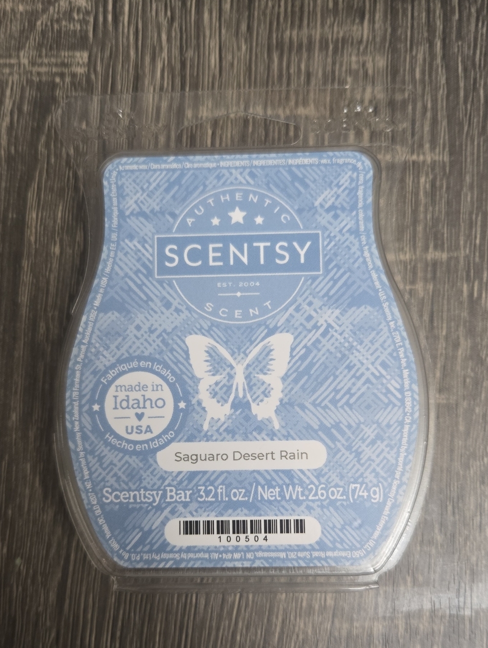 Scentsy Saguaro Desert Rain Wax Bar - Light Blue